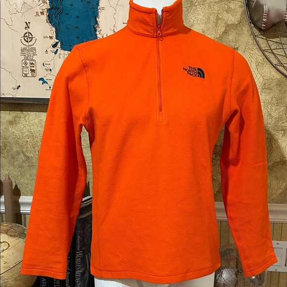 The North Face Other - The North Face Vibrant Orange Fleece 1/4 zip Pullover. Men’s small.